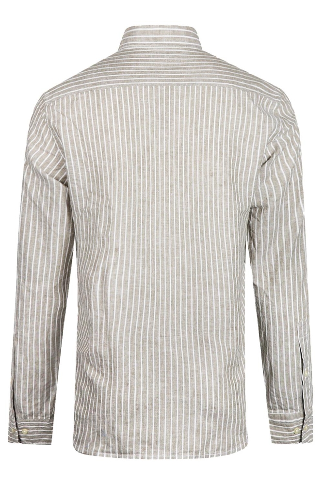 COTTON LINEN STRIPE SHIRT MM251 6001 11 5100 OLIVE